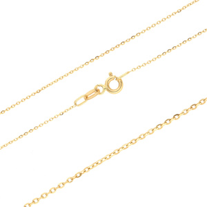 Złoty łańcuszek 585 Ankier diamentowany 1,2 mm okrągłe ogniwa długość 42 cm 