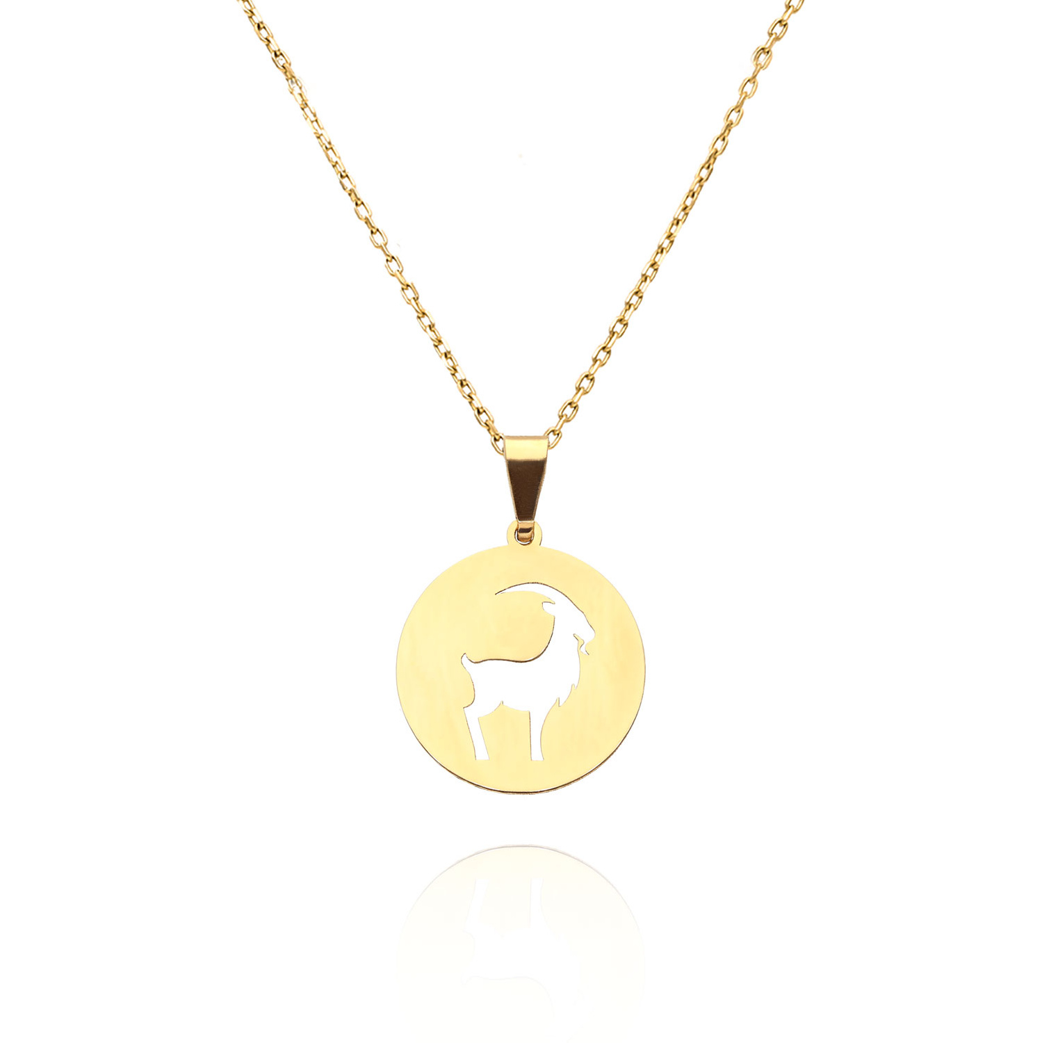 Złota zawieszka wisiorek 585 znak zodiaku KOZIOROŻEC wysokość 2,5 cm
