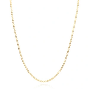 Złoty naszyjnik kawa 585 łańcuszek 2 mm żółte złoto 55 cm