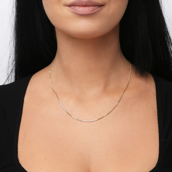 Złoty łańcuszek 585 Lisi Ogon 1,3 mm długość 50 cm