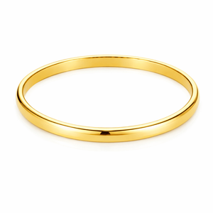 Srebrna pozłacana bransoletka bangle 925 sztywna gładka elastyczna 2,8 mm