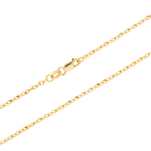 Złoty łańcuszek 585 Ankier diamentowany 2 mm długość 42 cm