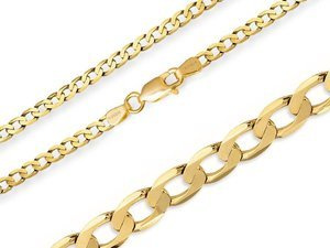 Złoty łańcuszek 585 Pancerka 4 mm długość 50 cm