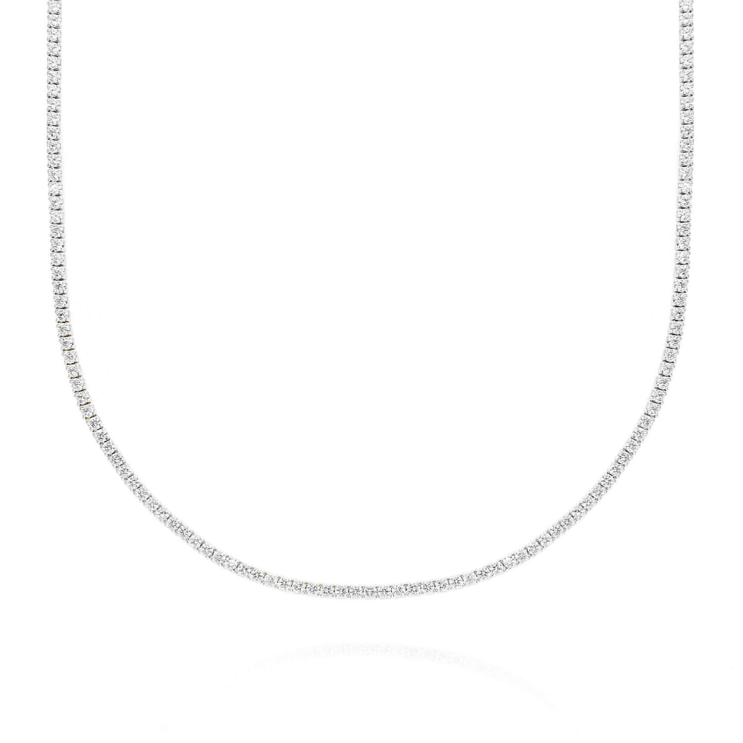 Srebrny naszyjnik tenisowy cyrkonie 925 z cyrkoniami 34 - 40 cm