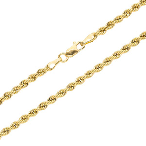 Złoty łańcuszek 585 Korda 3,5 mm długość 45 cm