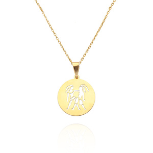 Złota zawieszka wisiorek 585 znak zodiaku BLIŹNIĘTA wysokość 2,5 cm