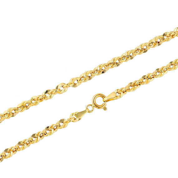 Złoty łańcuszek 585 splot irydia 3,7 mm długość 45 cm