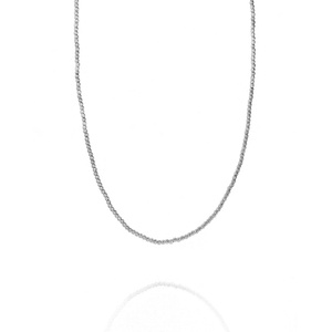 Srebrny naszyjnik rodowany 925 kuleczki fasetowane długość 42-45 cm 