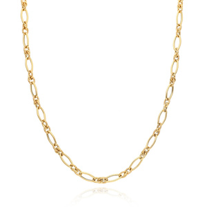 Złoty naszyjnik 585 łańcuch dmuchany szerokie ogniwa diamentowane