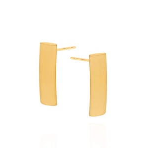 Złote kolczyki słupki 585 gładkie klasyczne na sztyft