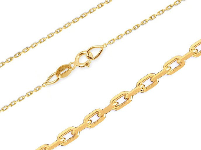 Złota bransoletka 585 Ankier 0,7 mm długość 14 cm