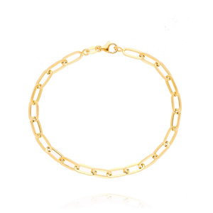 Złota bransoletka agrafki 585 łańcuszek ankier 20 cm