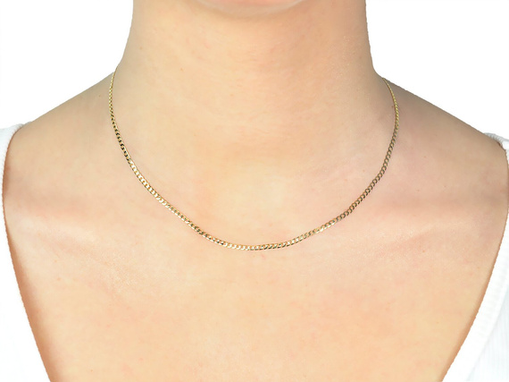 Złoty łańcuszek 585 damski Pancerka 2 mm długość 42 cm