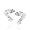 Srebrne kolczyki spiralne 925 skręcone fasetowane plisowane na sztyft 2,8 cm