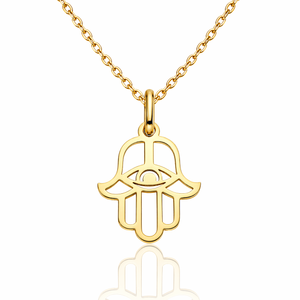 Złota zawieszka 585 ażurowa Ręka Fatimy 1,7 cm