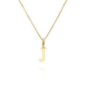 Złota zawieszka wisiorek 585 prosta mała literka J wysokość 1 cm