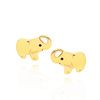 Złote kolczyki słoniki 585 słonie gładkie na sztyft