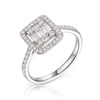 Złoty pierścionek zaręczynowy z diamentami 0,67 ct białe złoto