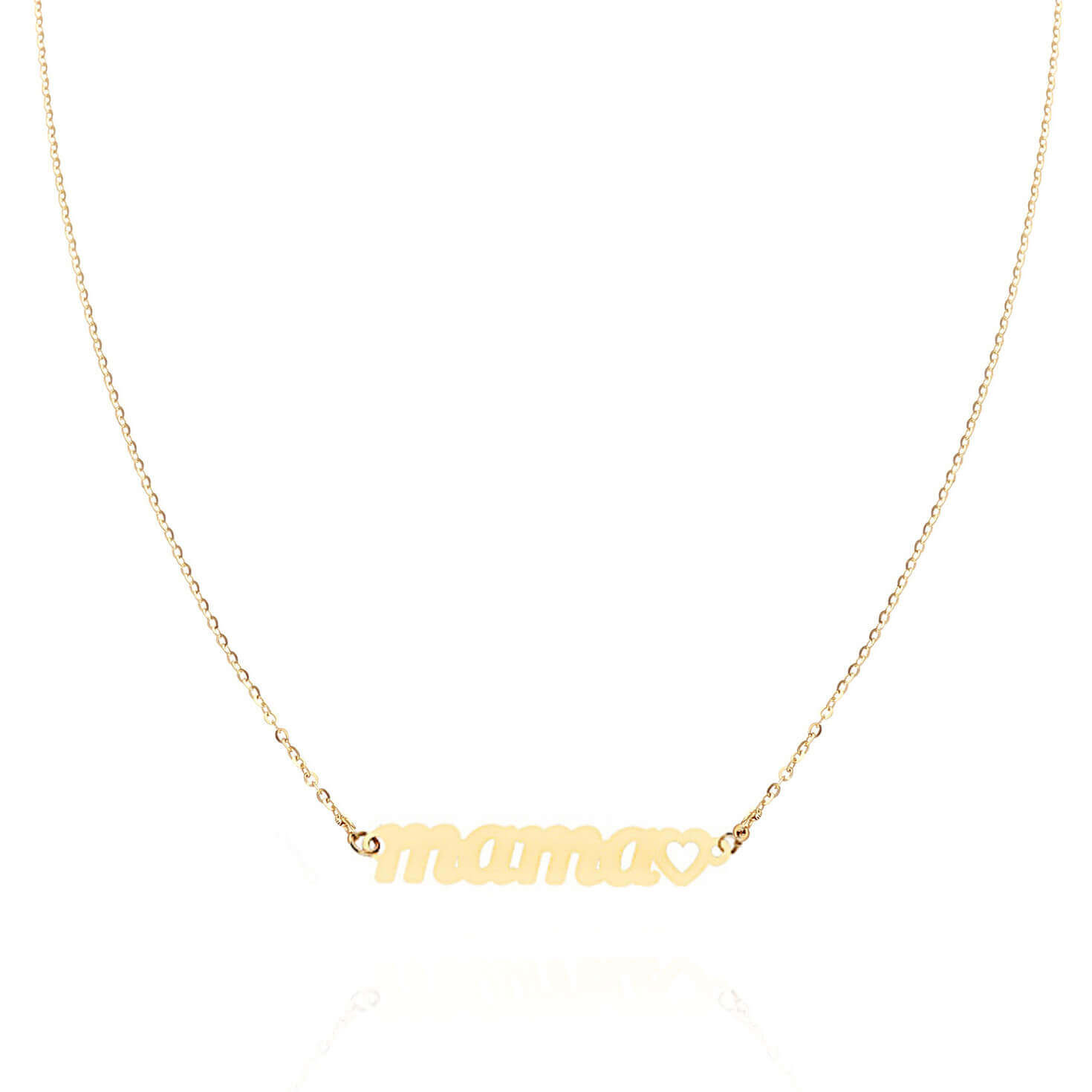 Naszyjnik złoty choker 585 mama z sercem dla mamy 38-40 cm