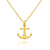 Złota zawieszka kotwica 585 symbol nadziei gładka 2,5 cm