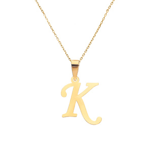 Złota zawieszka wisiorek 585 literka pochyła K
