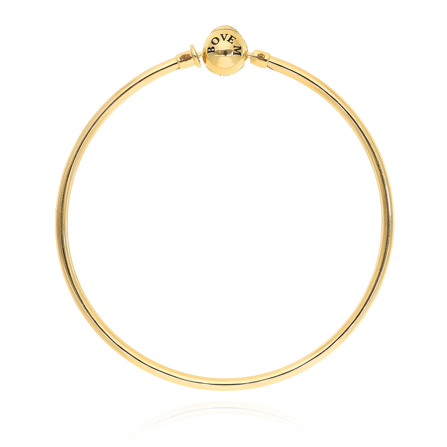 Złota bransoletka 585 na charmsy 2,5 mm modułowa baza sztywna bangle 19 cm