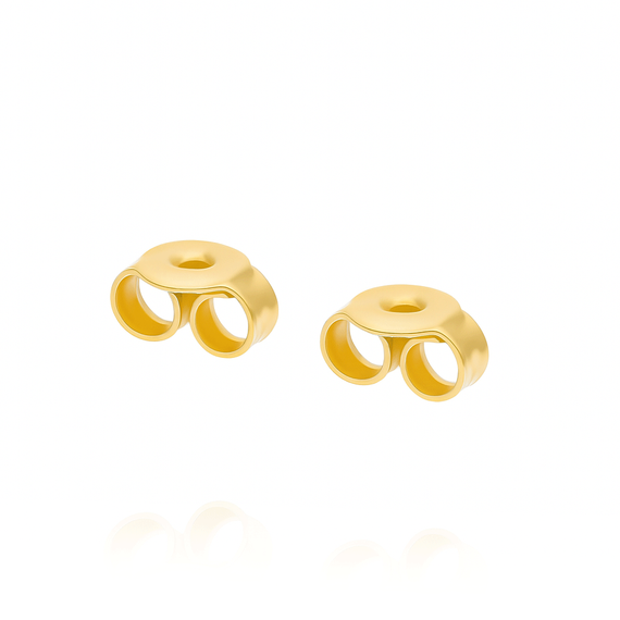 Złote kolczyki małe krople 585 na sztyft drops 1,3 cm