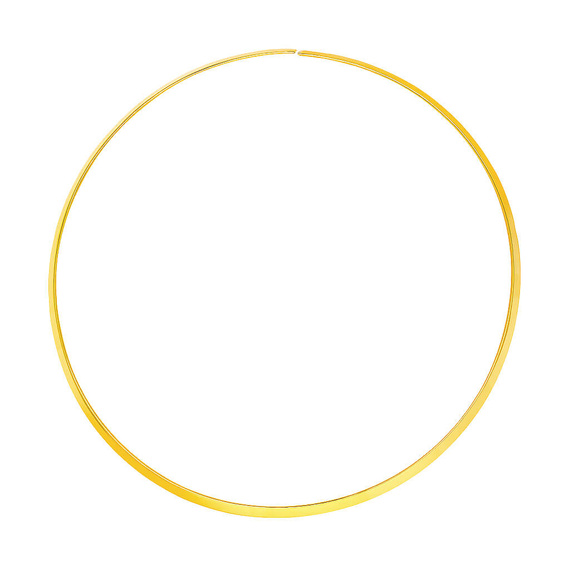 Srebrny pozłacany naszyjnik obręcz 925 choker sztywny gładki otwarty 