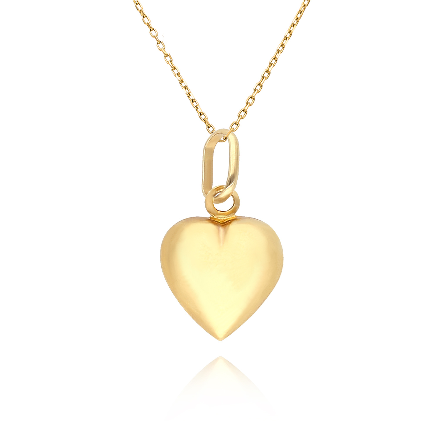 Złoty medalik serce 585 Matka Boska Częstochowska Komunia Chrzest 1,9 cm