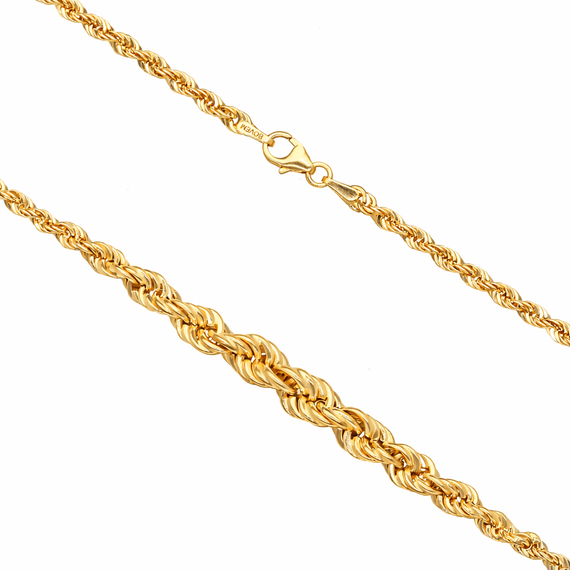 Złoty łańcuszek korda 585 kolia kordel 45 cm szerokość 5 mm