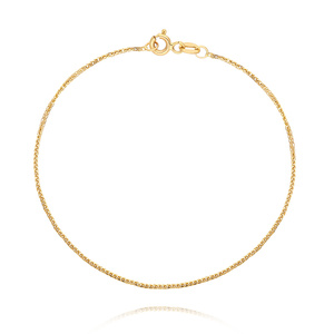 Złota bransoletka 585 Lisi Ogon 1 mm długość 19 cm