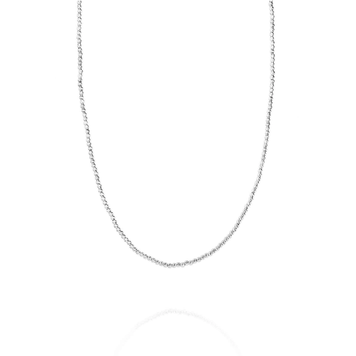Srebrny naszyjnik 925 kuleczki fasetowane długość 42-45 cm