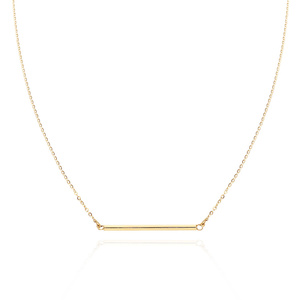 Złoty naszyjnik 585 choker celebrytka z pałeczką drucik