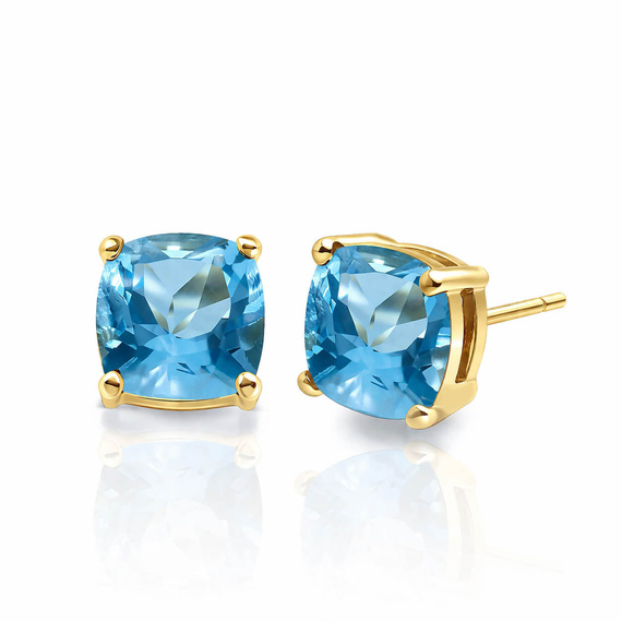 Złote kolczyki z topazem 585 topaz 5,350 ct