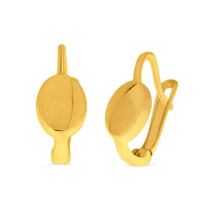 Złote kolczyki 585 jajka owalne zapięcie angielskie