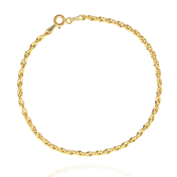Złota bransoletka 585 splot irydia 2,5 mm długość 19 cm