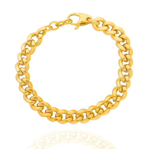 Złota bransoletka szeroka 585 masywna ankier duże ogniwa 