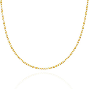 Złoty naszyjnik 585 tenisowy białe cyrkonie 40-45 cm