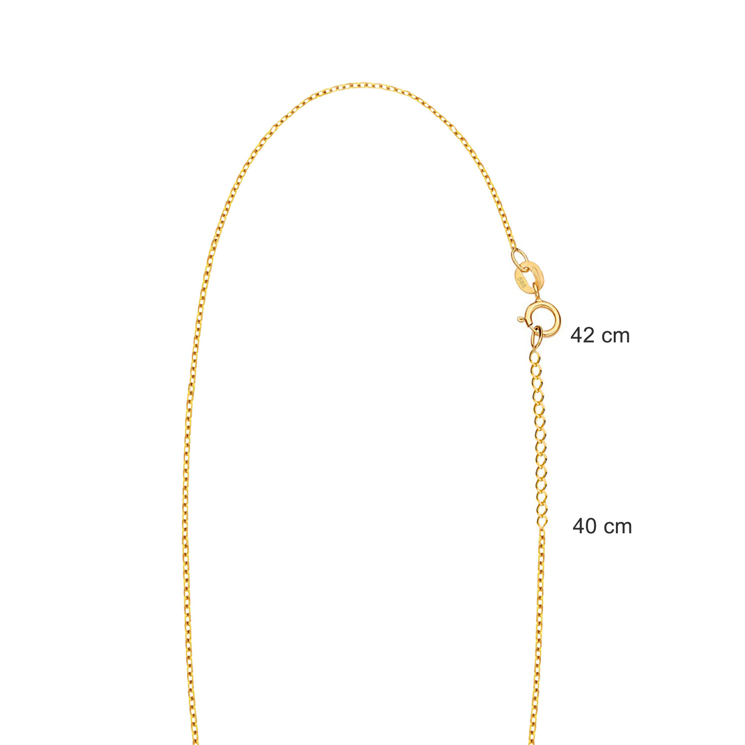 Złoty naszyjnik 585 choker z perłami naturalnymi ryż i kuleczkami 40-42 cm