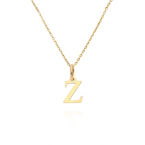 Złota zawieszka wisiorek 585 prosta mała literka Z wysokość 1 cm