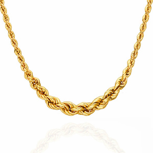 Złoty łańcuszek korda 585 kolia kordel 50 cm szerokość 6 mm