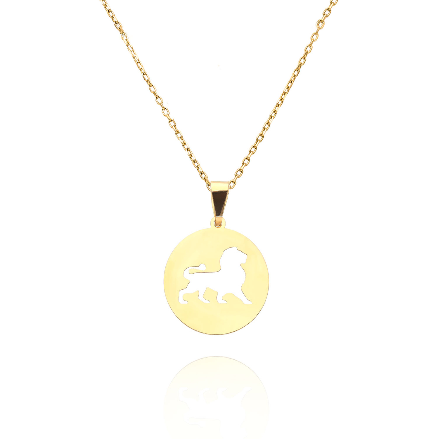 Złota zawieszka wisiorek 585 znak zodiaku LEW wysokość 2,5 cm
