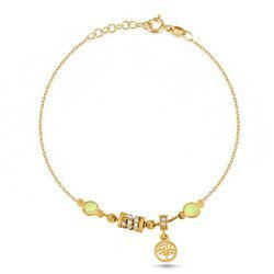 Bransoletka złota drzewko szczęścia charms moduł 585