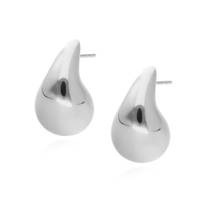 Srebrne kolczyki średnie krople 925 na sztyft drops 2,8 cm