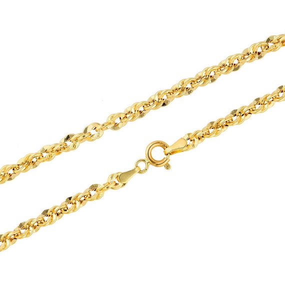 Złoty łańcuszek 585 splot irydia 3,7 mm długość 50 cm