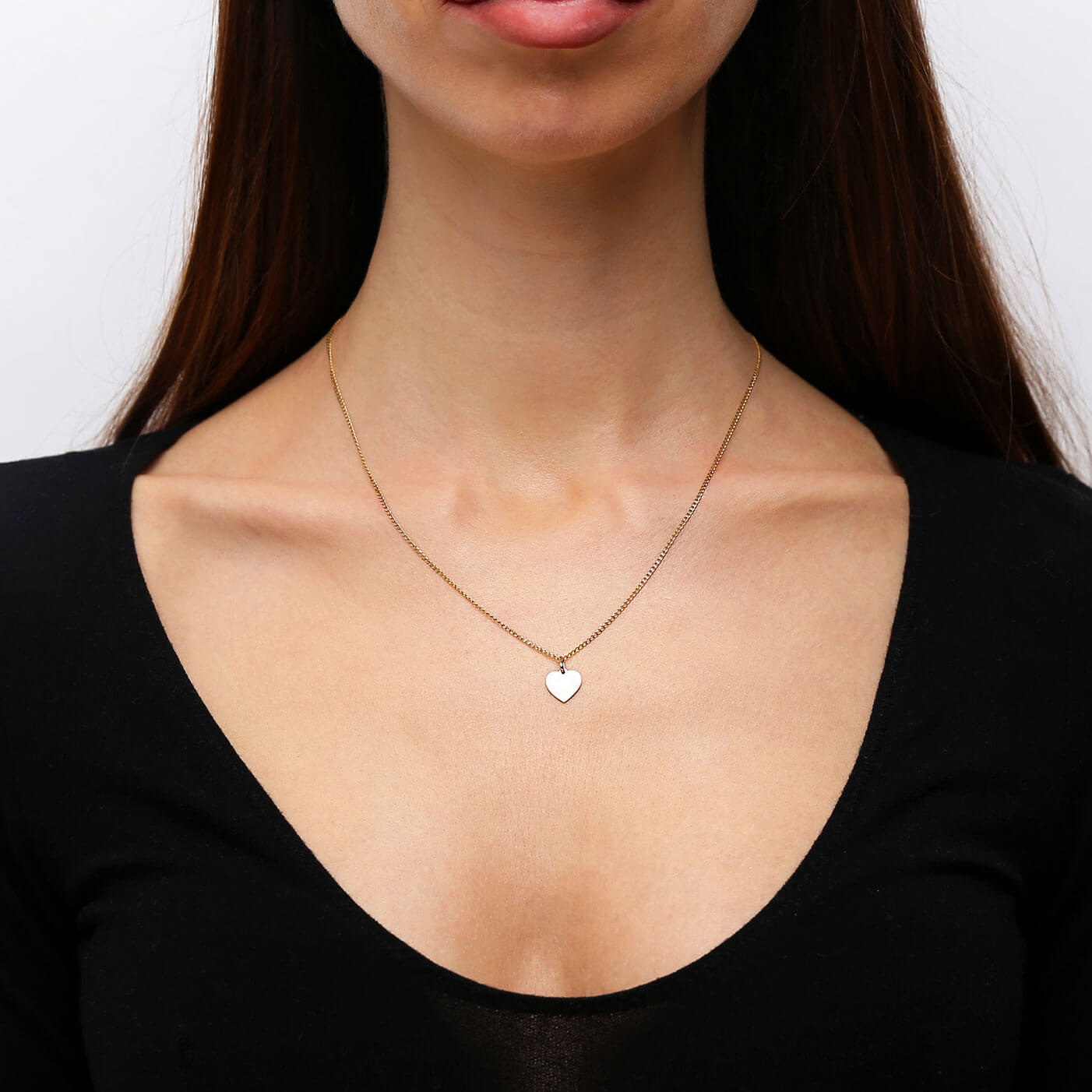 Złota zawieszka serce 585 gładka serduszko małe grawer 1,3 cm