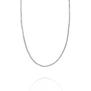 Srebrny naszyjnik rodowany 925 kuleczki fasetowane długość 42-45 cm 