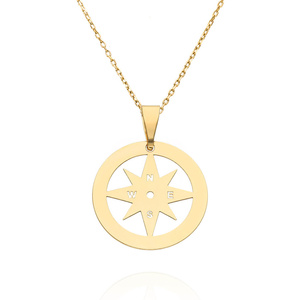 Złota zawieszka 585 kompas róża wiatrów 2,2 cm