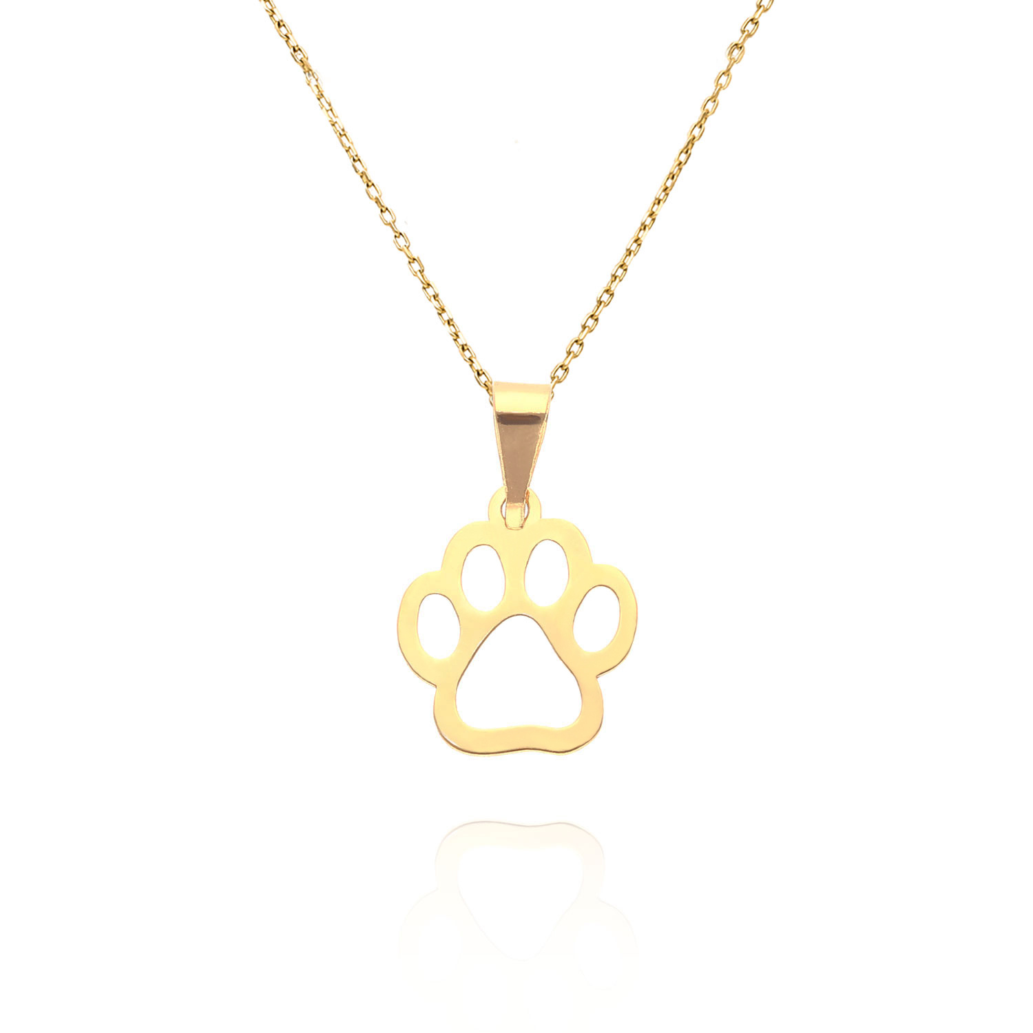 Złota zawieszka 585 ażurowa psia łapka 1,8 cm