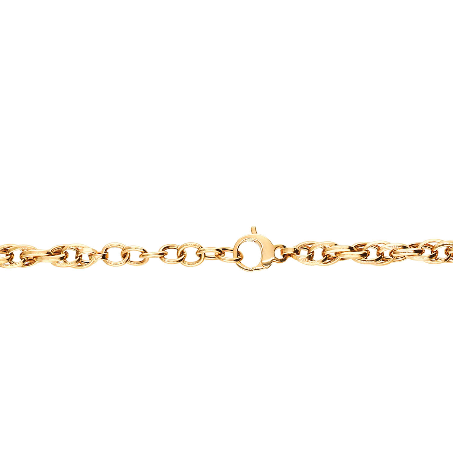 Złoty naszyjnik szeroki 585 okrągłe połączone ogniwa 45-48 cm